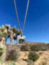 Green Tourmaline Tablet Necklace