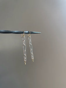 Handmade Chain Earrings Mixed Metal