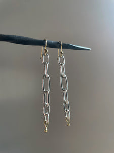 Handmade Chain Earrings Mixed Metal