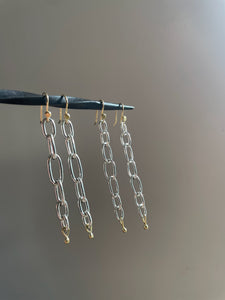 Handmade Chain Earrings Mixed Metal