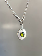 Medallion Necklace Green Tourmaline