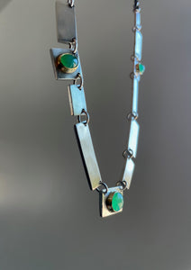 Tablets Collar Necklace Chrysoprase 18k