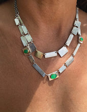 Tablets Collar Necklace Chrysoprase 18k