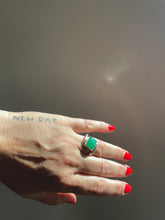 Chrysoprase rectrangle Wrap Ring
