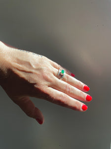 Gem Chrysoprase Wrap Ring