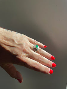 Gem Chrysoprase Wrap Ring