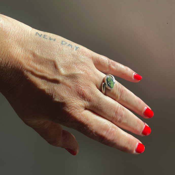 Green Turquoise Wrap Ring