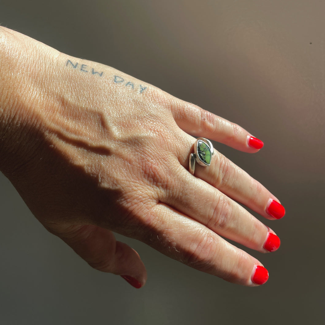 Green Turquoise Wrap Ring
