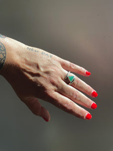 Chrysoprase Triangle Wrap Ring