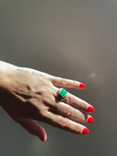 Chrysoprase rectrangle Wrap Ring