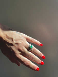 Gem Chrysoprase Wrap Ring