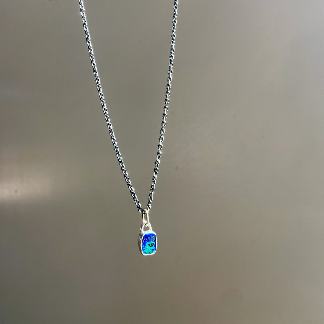 Azurite Malachite Pendant + 18k bail