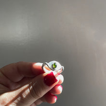 Green Tourmaline Eye Ring