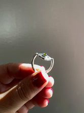 Green Tourmaline Eye Ring