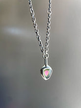 Watermelon Tourmaline Slice Necklace