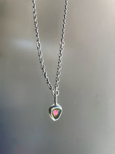Watermelon Tourmaline Slice Necklace