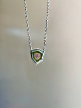 Watermelon Tourmaline Slice Necklace