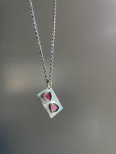 Watermelon Tourmaline Hourglass Necklace