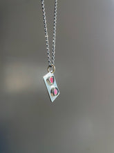 Watermelon Tourmaline Hourglass Necklace