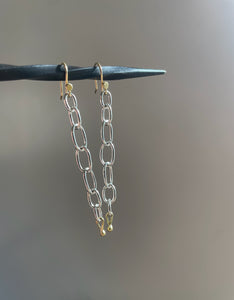 Handmade Chain Earrings Mixed Metal