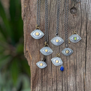Lapis Teardrop Eye Necklace