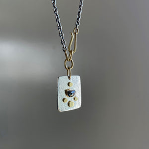 Half Moon Diamond Tablet Necklace