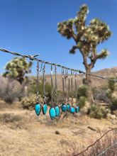 Turquoise Articulated Stick Earrings