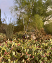 Vesuvianite Golden Tear Eye Necklace