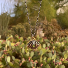 Vesuvianite Golden Tear Eye Necklace