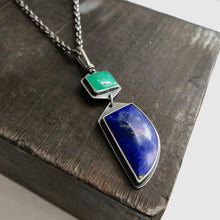 Chrysoprase and Lapis Totem Necklace
