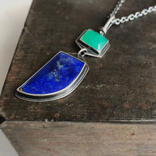 Chrysoprase and Lapis Totem Necklace