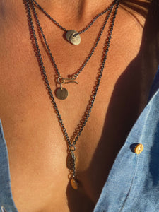 Medallion Lariat Necklace ~ Adjustable Chain
