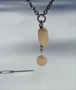 Medallion Lariat Necklace ~ Adjustable Chain