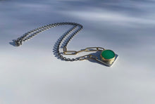 Chrysoprase Gold Link Necklace