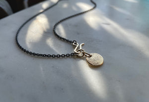 Small Medallion Necklace 14K