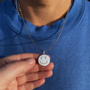 Large Happy Face Necklace