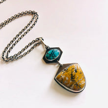 Turquoise and Stone Canyon Jasper Token Necklace
